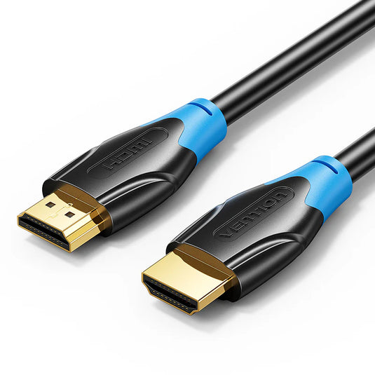 VENTION AACBJ | 5M | BLACK/BLUE | HDMI A MALE TO HDMI A MALE | GOLD-PLATED | 4K@60HZ | COPPER CLAD STEEL | 6 MONTHS WARRANTY CABLE