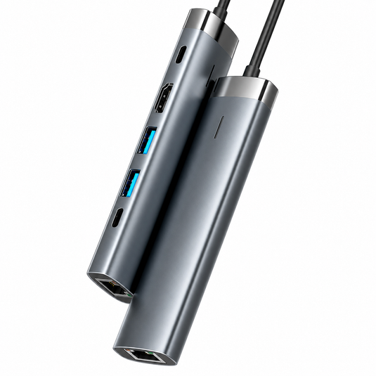 VENTION TGNHB | 0.15M | 6 IN 1 DOCKING STATION | 4K@60HZ HD DISPLAY OUTPUT | STANDARD 5GBPS DATA TRANSFER RATE | COMPACT AND PORTABLE | 100W PD CHARGING WHILE IN USE | 1PD PORT/1 HDMI/ 1 USB-C/ 2 USB-A 3.0 / 1 RJ45 PORT|  6 MONTHS WARRANTY OTHERS