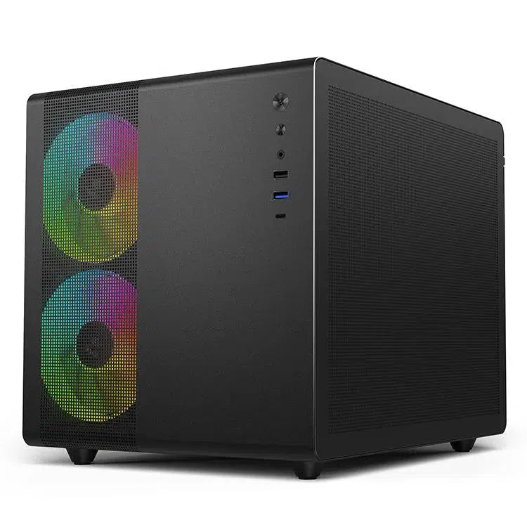 YGT V300 BLACK M-ATX DUAL CHAMBER GAMING CHASSIS-PC CASE-Makotek Computers
