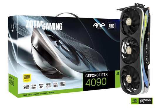 ZOTAC GAMING GEFORCE RTX 4090 AMP EXTREME AIRO 24GB GDDR6X GRAPHICS CARD-GRAPHICS CARD-Makotek Computers