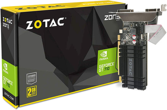 ZOTAC GEFORCE GT 710 2GB DDR3 64BIT DVI HDMI VGA GRAPHICS CARD-GRAPHICS CARD-Makotek Computers