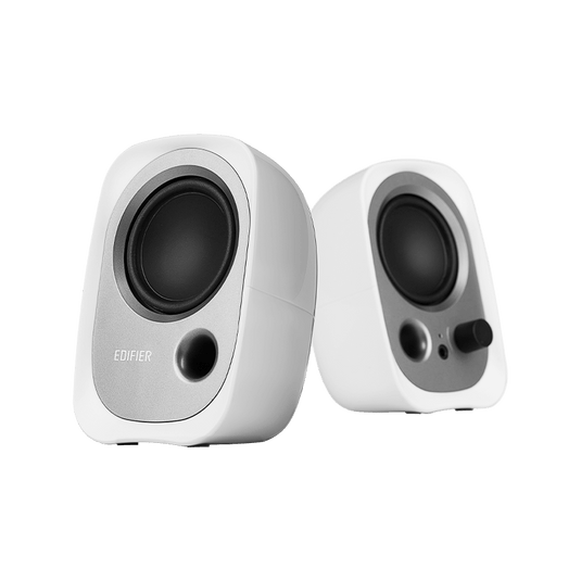 EDIFIER R12U WHITE | USB POWERED SPEAKERS | 4W RMS OUTPUT | 60MM FULL-RANGE DRIVERS | 180HZ–20KHZ FREQUENCY RESPONSE | 3.5MM AUX INPUT | HEADPHONE OUTPUT | ≥85DB SNR | 6 MONTHS WARRANTY SPEAKER |