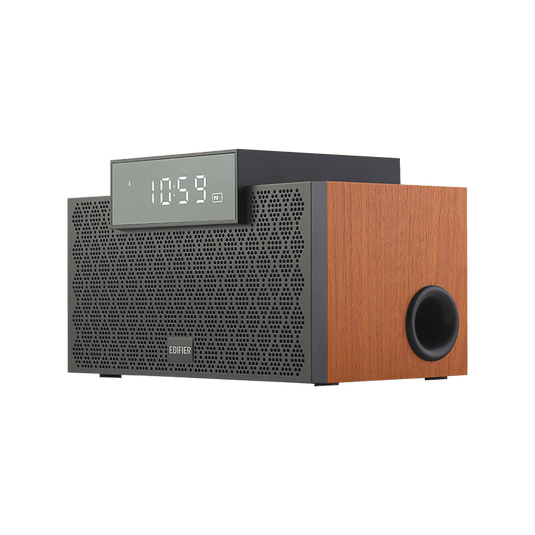 EDIFIER MP260 BROWN | MULTIFUNCTION BLUETOOTH SPEAKER | 12W RMS OUTPUT (4W + 4W + 2W + 2W) | BLUETOOTH 5.0 | AUX / USB / MICRO SD INPUTS | BUILT-IN ALARM CLOCK | 20HZ–20KHZ FREQUENCY RESPONSE | WOODEN ENCLOSURE | 6 MONTHS WARRANTY SPEAKER |
