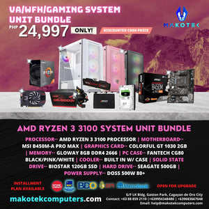 AMD RYZEN 3 3100 ENTRY LEVEL SYSTEM UNIT BUNDLE (PC PACKAGE)-PC PACKAGE-Makotek Computers