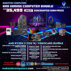 AMD RYZEN 3 3100 GAMING COMPUTER BUNDLE (PC PACKAGE)-PC PACKAGE-Makotek Computers
