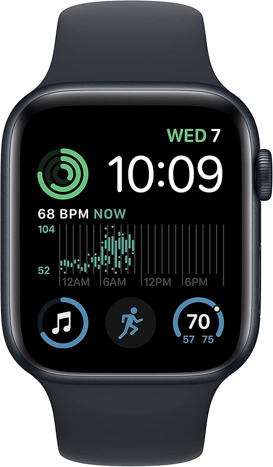 APPLE WATCH SE (2ND GENERATION) GPS 44MM MIDNIGHT ALUMINUM CASE WITH MIDNIGHT SPORT BAND WATCH-WATCH-Makotek Computers