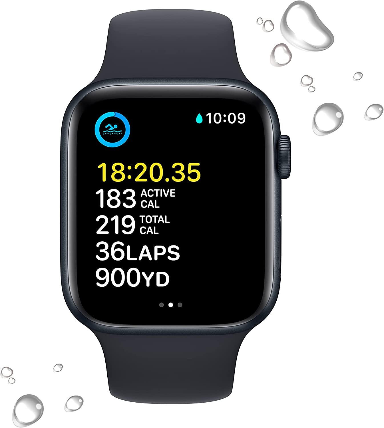 APPLE WATCH SE (2ND GENERATION) GPS 44MM MIDNIGHT ALUMINUM CASE WITH MIDNIGHT SPORT BAND WATCH-WATCH-Makotek Computers