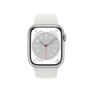 APPLE WATCH SERIES 8 GPS 41MM SILVER ALUMINUM CASE WITH WHITE SPORT BAND WATCH-WATCH-Makotek Computers