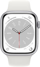 Load image into Gallery viewer, APPLE WATCH SERIES 8 GPS 45MM SILVER ALUMINUM CASE WITH WHITE SPORT BAND WATCH-WATCH-Makotek Computers
