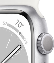 Load image into Gallery viewer, APPLE WATCH SERIES 8 GPS 45MM SILVER ALUMINUM CASE WITH WHITE SPORT BAND WATCH-WATCH-Makotek Computers
