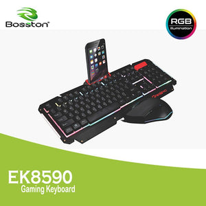 BOSSTON ERGONOMIC EK8590 RGB MOUSE AND KEYBOARD COMBO-COMBO-Makotek Computers