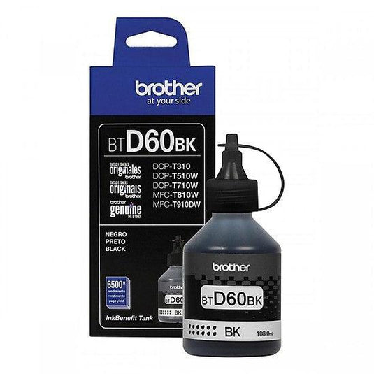 BROTHER BTD60BK BLK 108ML ORIGINAL INK-INK-Makotek Computers