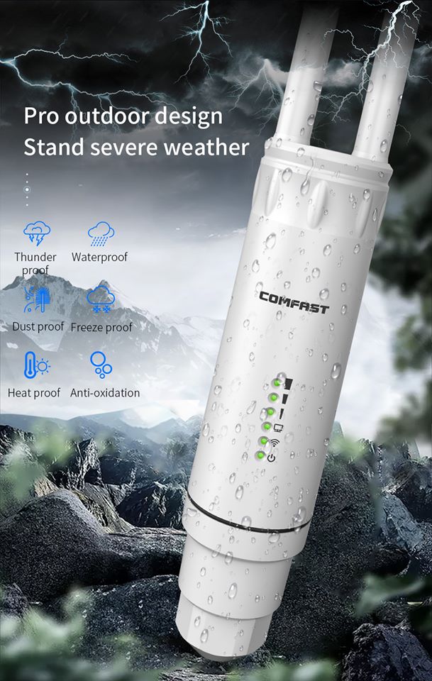 COMFAST CF-EW73 2.4GHZ 300MBPS OUTDOOR HIGH POWER WIRELESS AP | UP TO 300M RANGE | UP TO 64 USERS ACCESS POINT-ROUTER-Makotek Computers