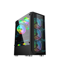 Load image into Gallery viewer, COOLMAN AURORA MESH BLACK GAMING CASE-PC CASE-Makotek Computers
