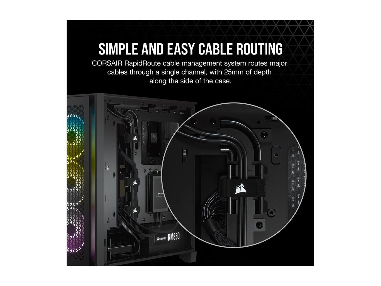 CORSAIR CS-CC-9011200-WW 4000D AIRFLOW TEMPERED GLASS MID TOWER BLACK PC CASE-PC CASE-Makotek Computers
