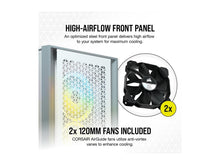 Load image into Gallery viewer, CORSAIR CS-CC-9011201-WW 4000D AIRFLOW TEMPERED GLASS MID TOWER WHITE PC CASE-PC CASE-Makotek Computers
