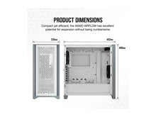 Load image into Gallery viewer, CORSAIR CS-CC-9011201-WW 4000D AIRFLOW TEMPERED GLASS MID TOWER WHITE PC CASE-PC CASE-Makotek Computers
