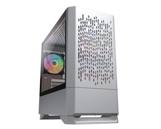 COUGAR MG140 AIR RGB MINI-TOWER W/ TG | MESH FRONT | 3*FAN | WHITE (M-ATX) GAMING CASE-PC CASE-Makotek Computers