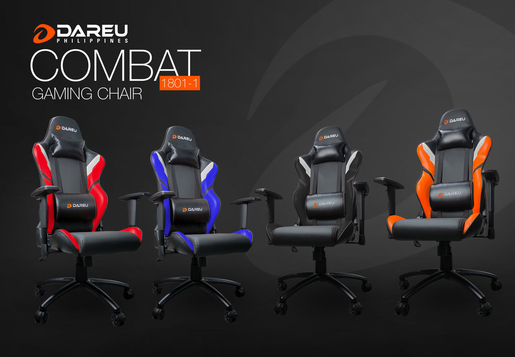 DAREU COMBAT 1801-1 ORANGE GAMING CHAIR-CHAIR-Makotek Computers