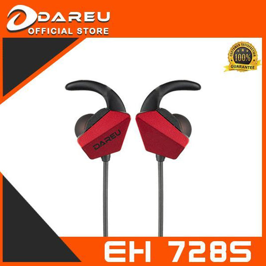 DAREU EH 728S PRO RED EARPHONES-HEADSET-Makotek Computers
