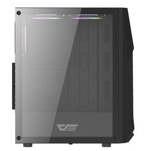 DARKFLASH DK150 BLACK WITH 3PCS RAINBOW FAN PC CASE-PC CASE-Makotek Computers