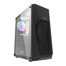 Load image into Gallery viewer, DARKFLASH DK150 BLACK WITH 3PCS RAINBOW FAN PC CASE-PC CASE-Makotek Computers
