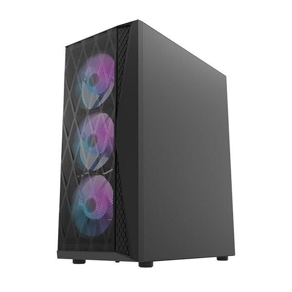 DARKFLASH DK352 MESH BLACK WITH 4PCS ARGB FANS ATX PC CASE-PC CASE-Makotek Computers