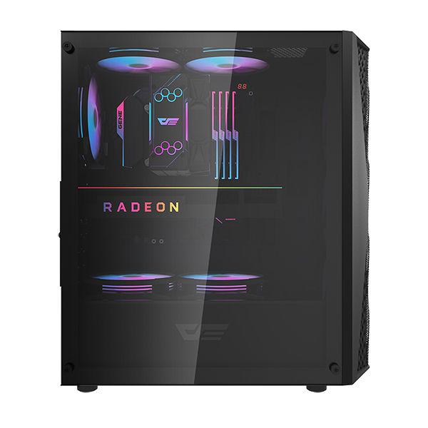 DARKFLASH DK352 MESH BLACK WITH 4PCS ARGB FANS ATX PC CASE-PC CASE-Makotek Computers