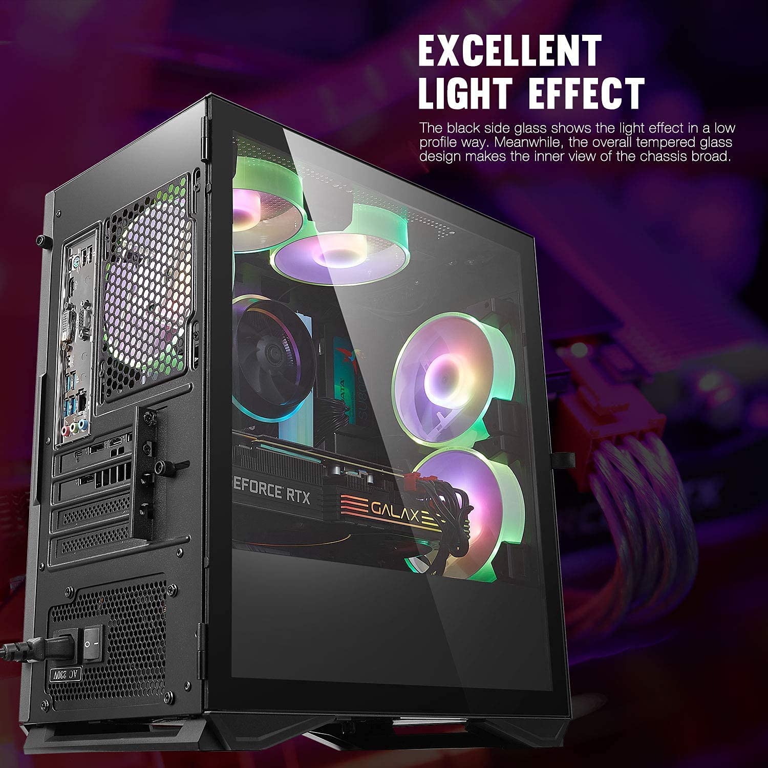 DARKFLASH DLM 22 BLACK GAMING PC CASE-PC CASE-Makotek Computers