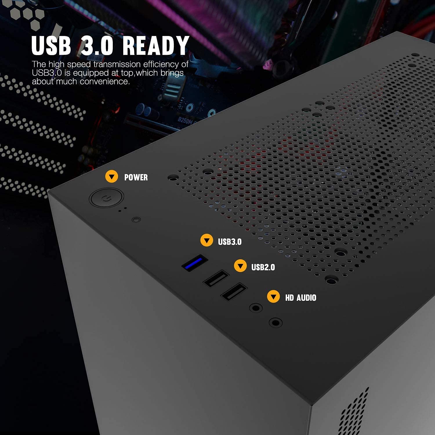 DARKFLASH DLM 22 BLACK GAMING PC CASE-PC CASE-Makotek Computers