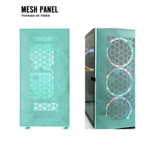 DARKFLASH DLM21 M-ATX GAMING NEO MINT PC CASE-PC CASE-Makotek Computers