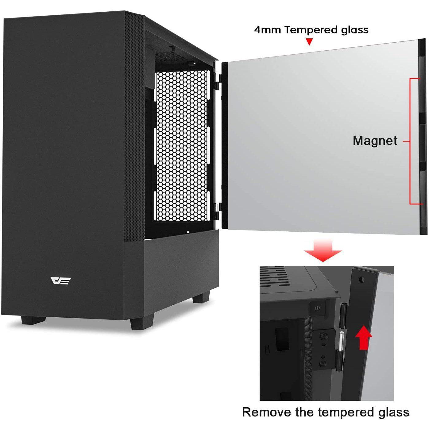DARKFLASH DLV22 BLACK GAMING CASE-PC CASE-Makotek Computers