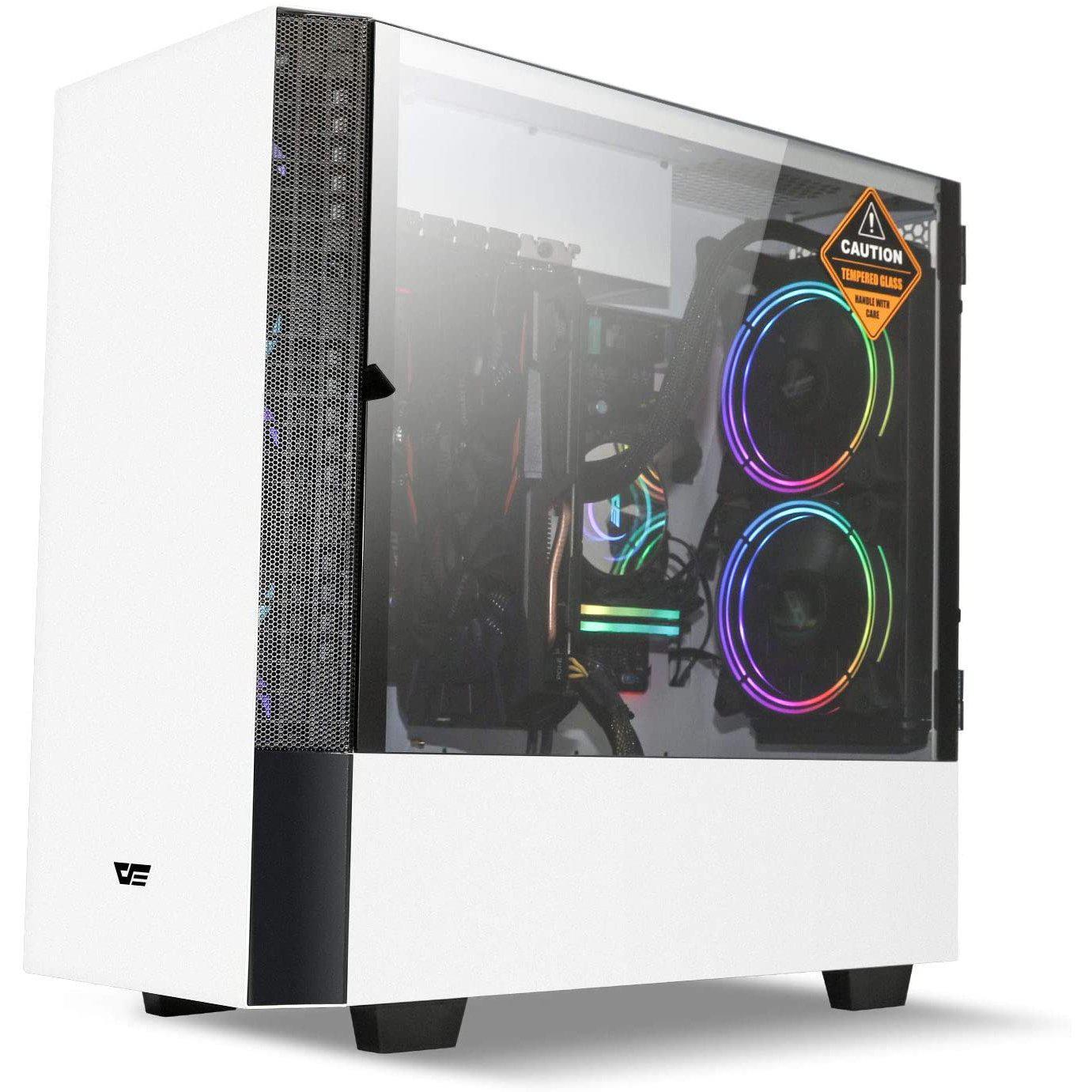 DARKFLASH DLV22 WHITE GAMING PC CASE-PC CASE-Makotek Computers