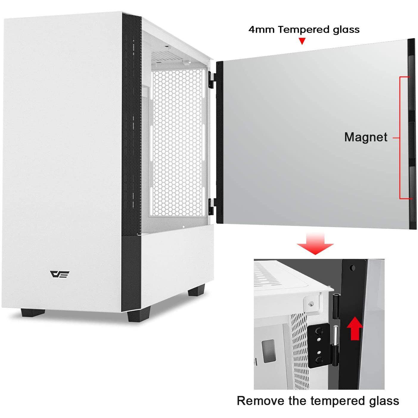 DARKFLASH DLV22 WHITE GAMING PC CASE-PC CASE-Makotek Computers