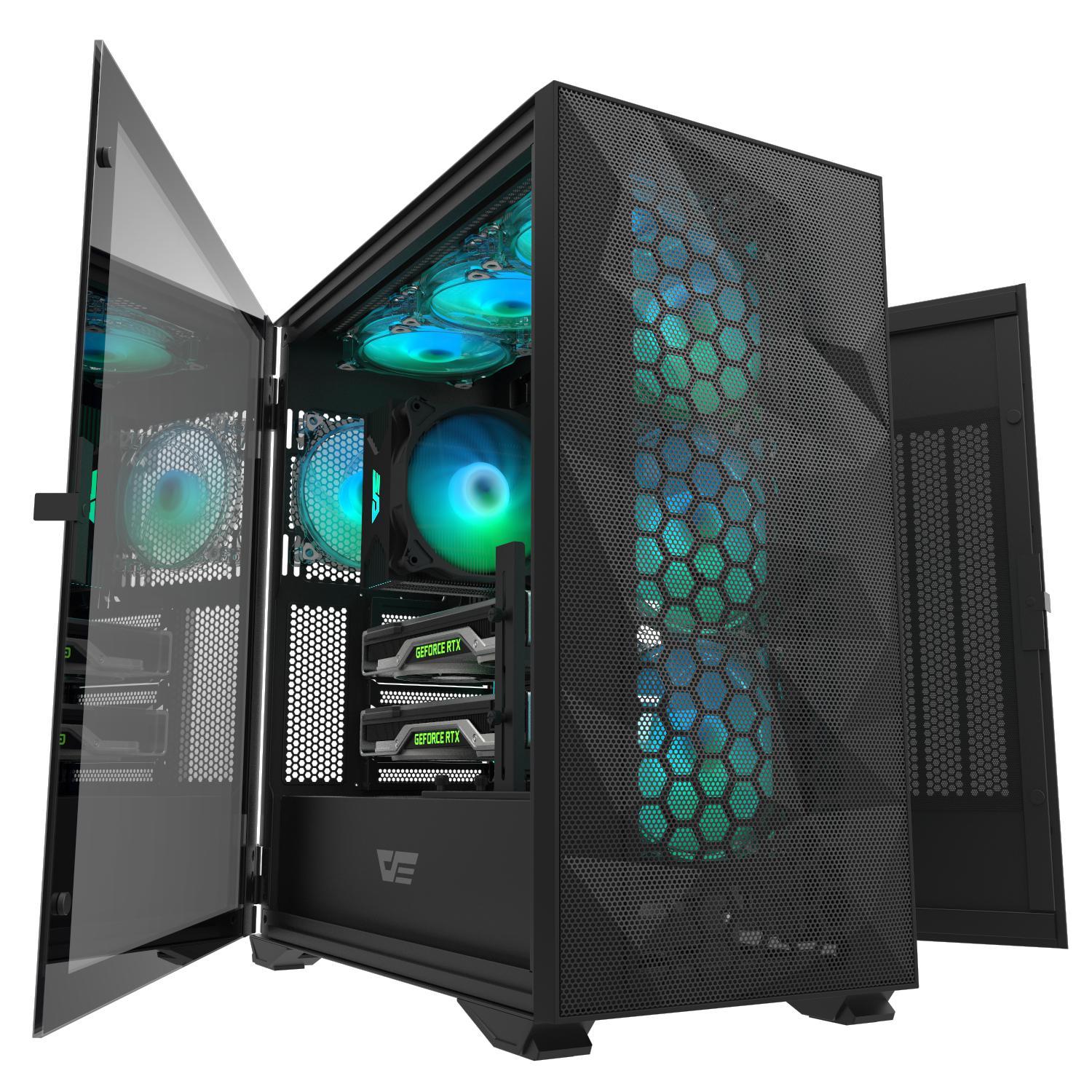 DARKFLASH DLX 21 BLACK GAMING CASE-PC CASE-Makotek Computers