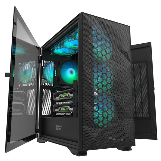 DARKFLASH DLX 21 BLACK GAMING CASE-PC CASE-Makotek Computers