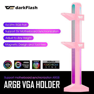 DARKFLASH PINK ARGB VGA HOLDER-ACCESSORIES-Makotek Computers