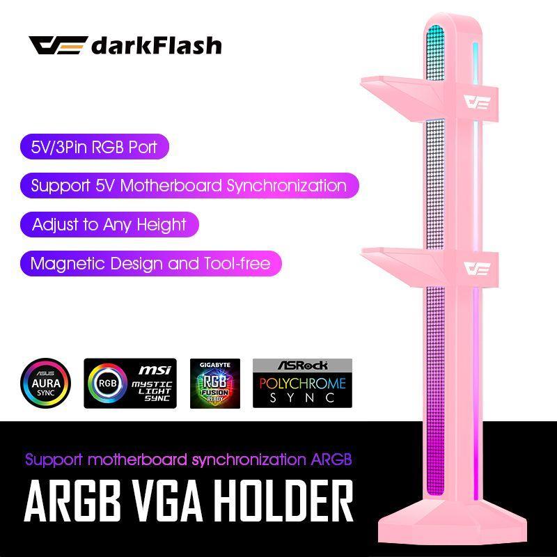 DARKFLASH PINK ARGB VGA HOLDER-ACCESSORIES-Makotek Computers