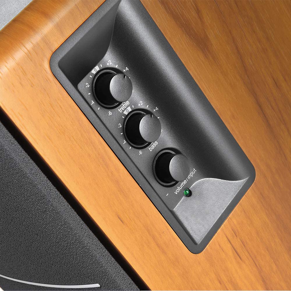 EDIFIER R1280DBS ACTIVE BLUETOOTH BOOKSHELF (WOOD COLOR) SPEAKER-SPEAKERS-Makotek Computers