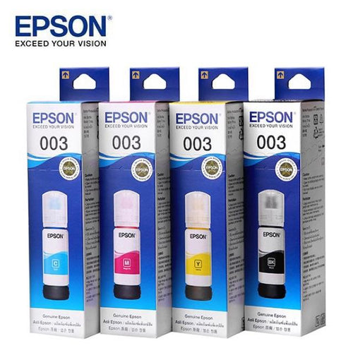 EPSON 003 C13T00V100 BLACK BOTTLE DYE BLACK L1110/L3100/L3101/L3110/L3150/L5190 INK-Ink-Makotek Computers