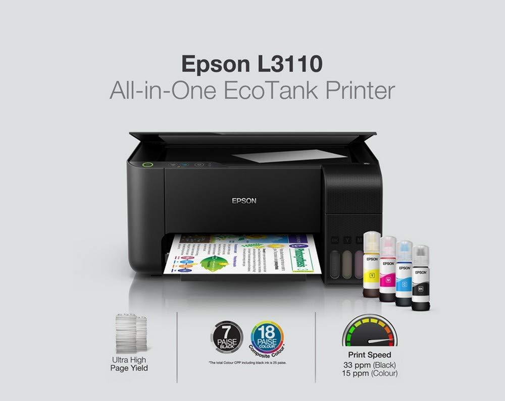 EPSON ECOTANK L3110 All-IN-1 PRINT/COPY/SCAN INK TANK REFILL PRINTER-PRINTER-Makotek Computers