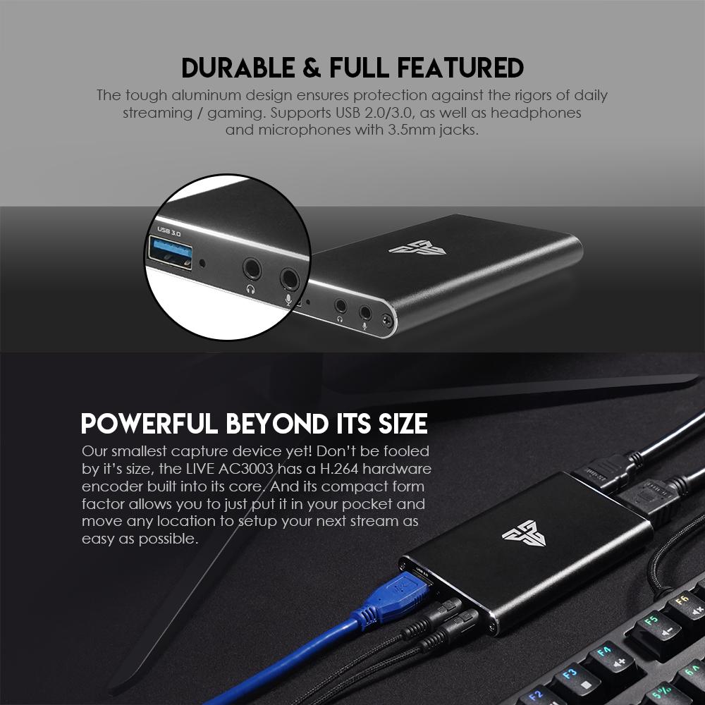 FANTECH AC3003 LIVE VIDEO CAPTURE CARD GAMING CAPTURE CARD-ACCESSORIES-Makotek Computers