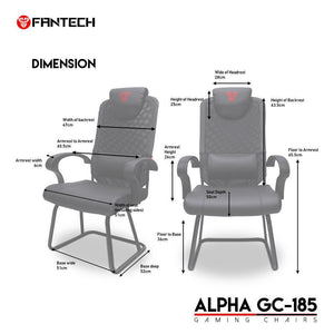 FANTECH ALPHA GC185 GAMING (BLACK) CHAIR-CHAIR-Makotek Computers