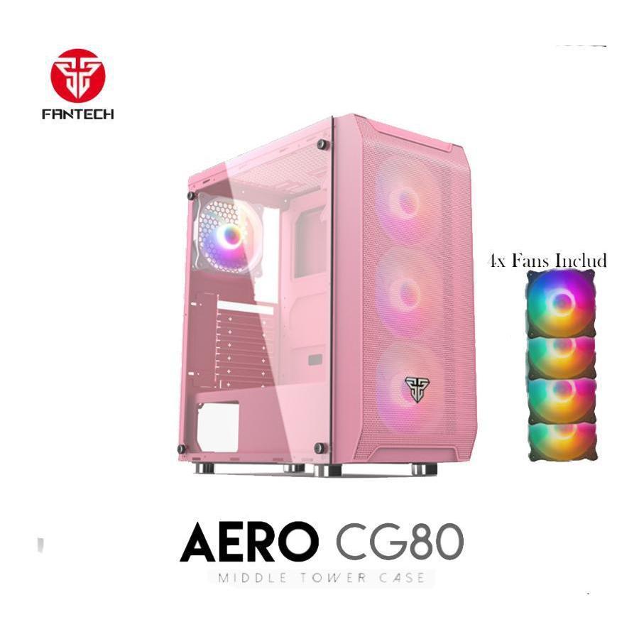 FANTECH CG-80 AERO PINK PC CASE-PC CASE-Makotek Computers