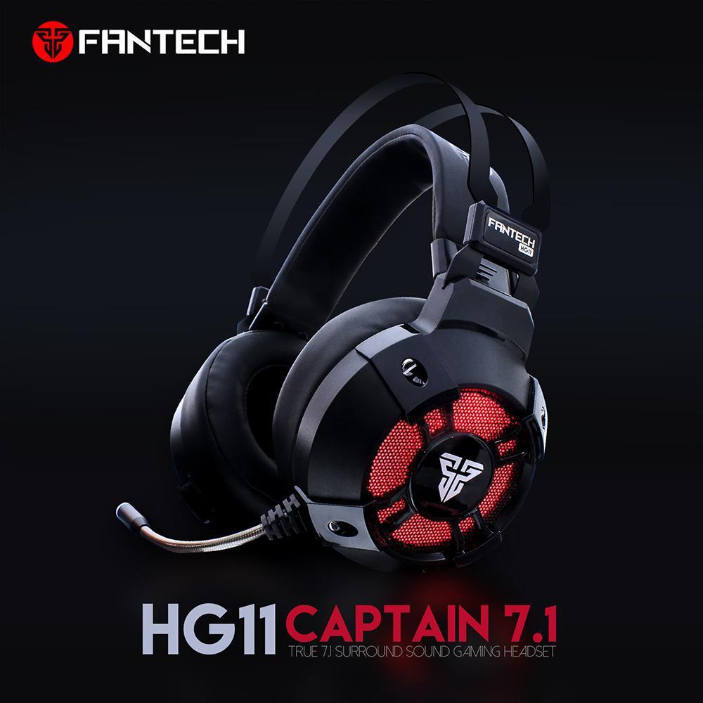 FANTECH HG11 CAPTAIN BLACK HEADSET-Headset-Makotek Computers