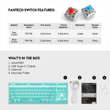 Load image into Gallery viewer, FANTECH MK856 MAXFIT MINT 87 KEYS TKL RGB KEYBOARD-KEYBOARD-Makotek Computers
