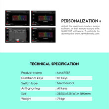 Load image into Gallery viewer, FANTECH MK856 MAXFIT MINT 87 KEYS TKL RGB KEYBOARD-KEYBOARD-Makotek Computers
