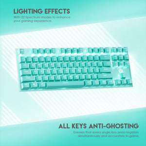 FANTECH MK856 MAXFIT MINT 87 KEYS TKL RGB KEYBOARD-KEYBOARD-Makotek Computers