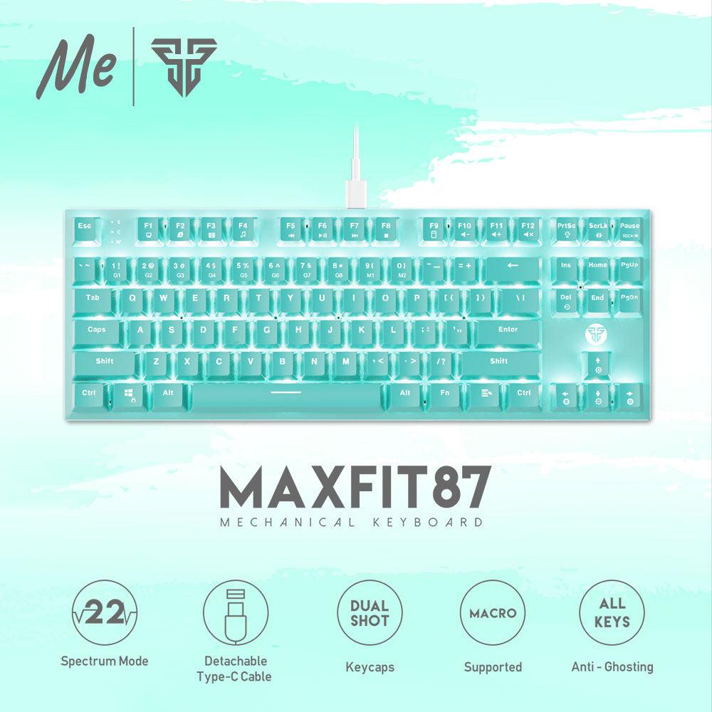FANTECH MK856 MAXFIT MINT 87 KEYS TKL RGB KEYBOARD-KEYBOARD-Makotek Computers