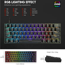 Load image into Gallery viewer, FANTECH MK857 MAXFIT61 61KEYS RGB (60% FORM FACTOR) KEYBOARD-KEYBOARD-Makotek Computers

